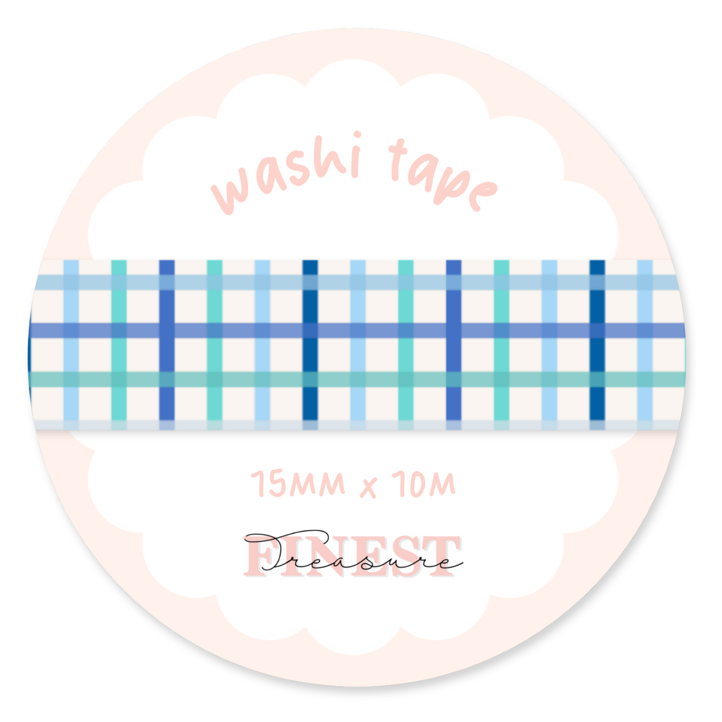 Pink Red Checker Washi Tape