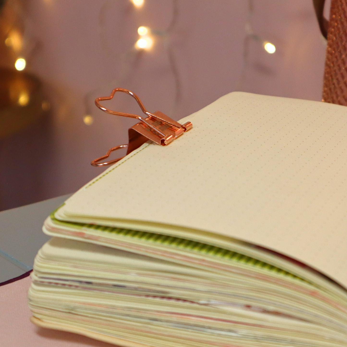 Journal Clip Hard Rosy Gold