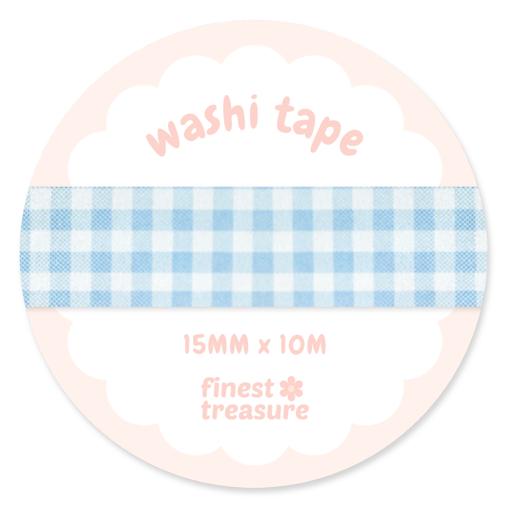 Blue Gingham Washi Tape