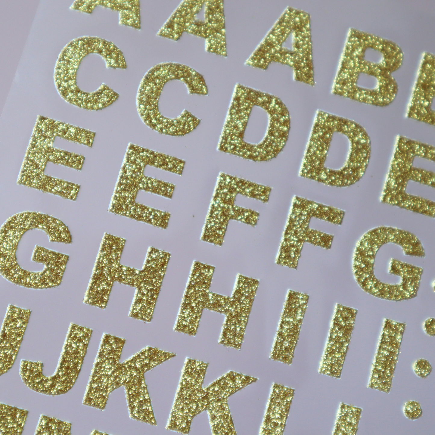 Aufkleberbogen Alphabet Gold