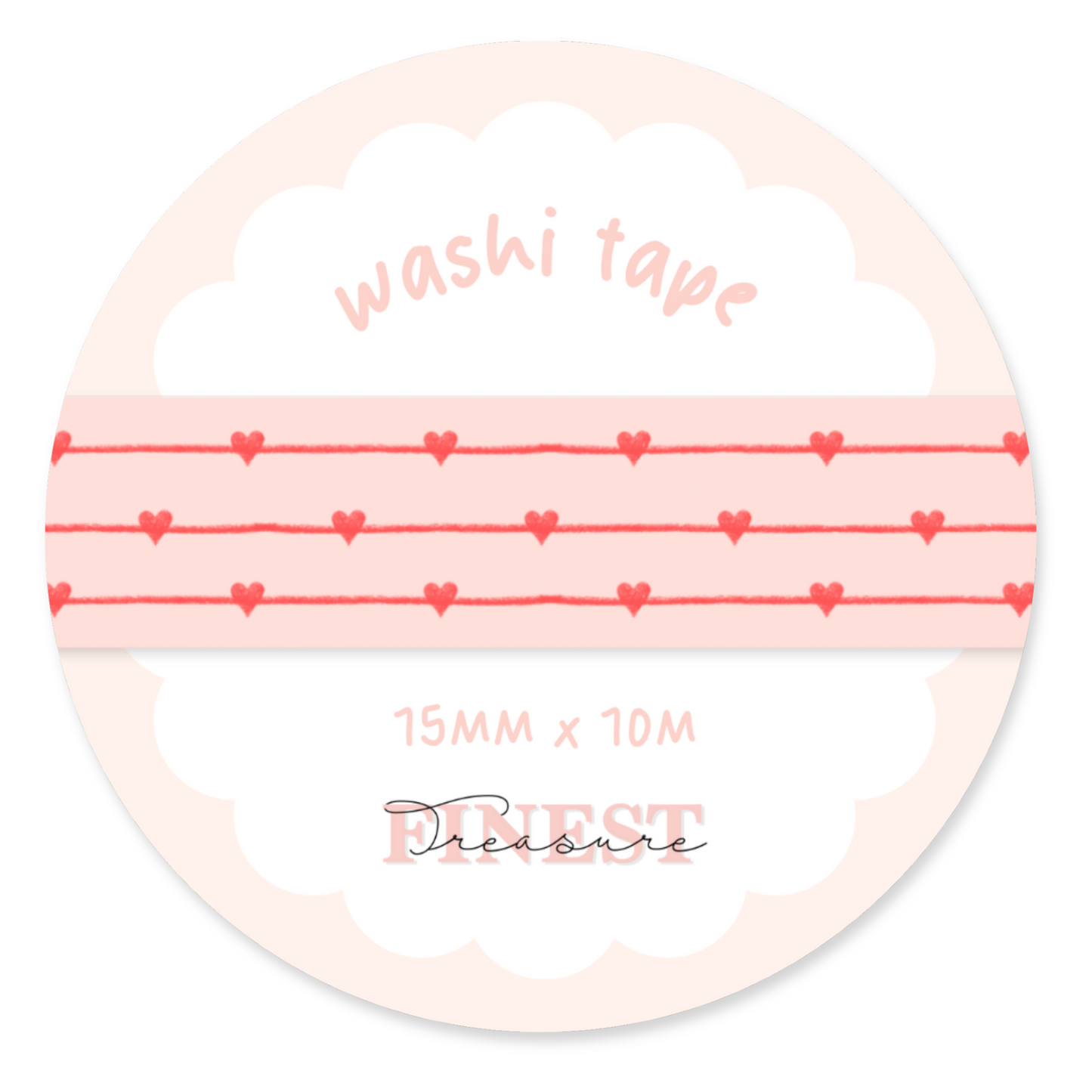 Pink Red Checker Washi Tape