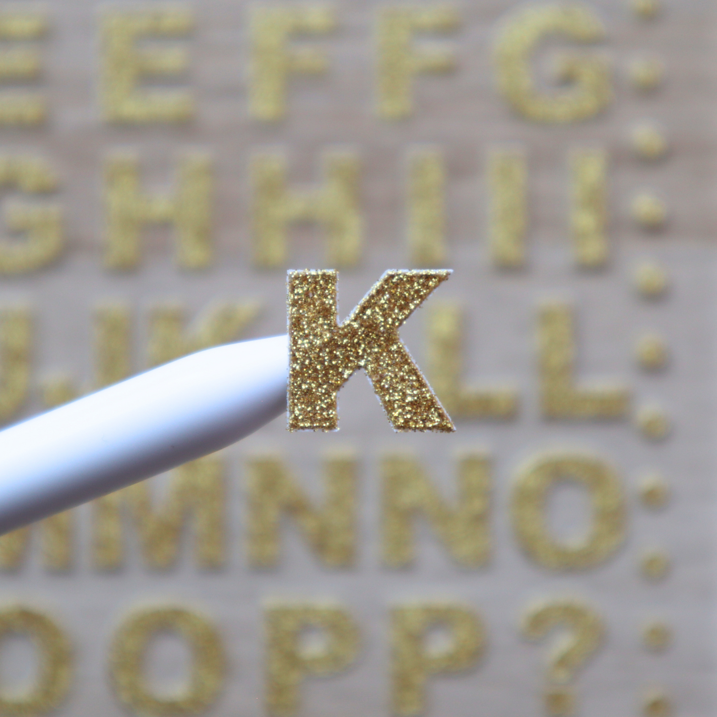 Aufkleberbogen Alphabet Gold