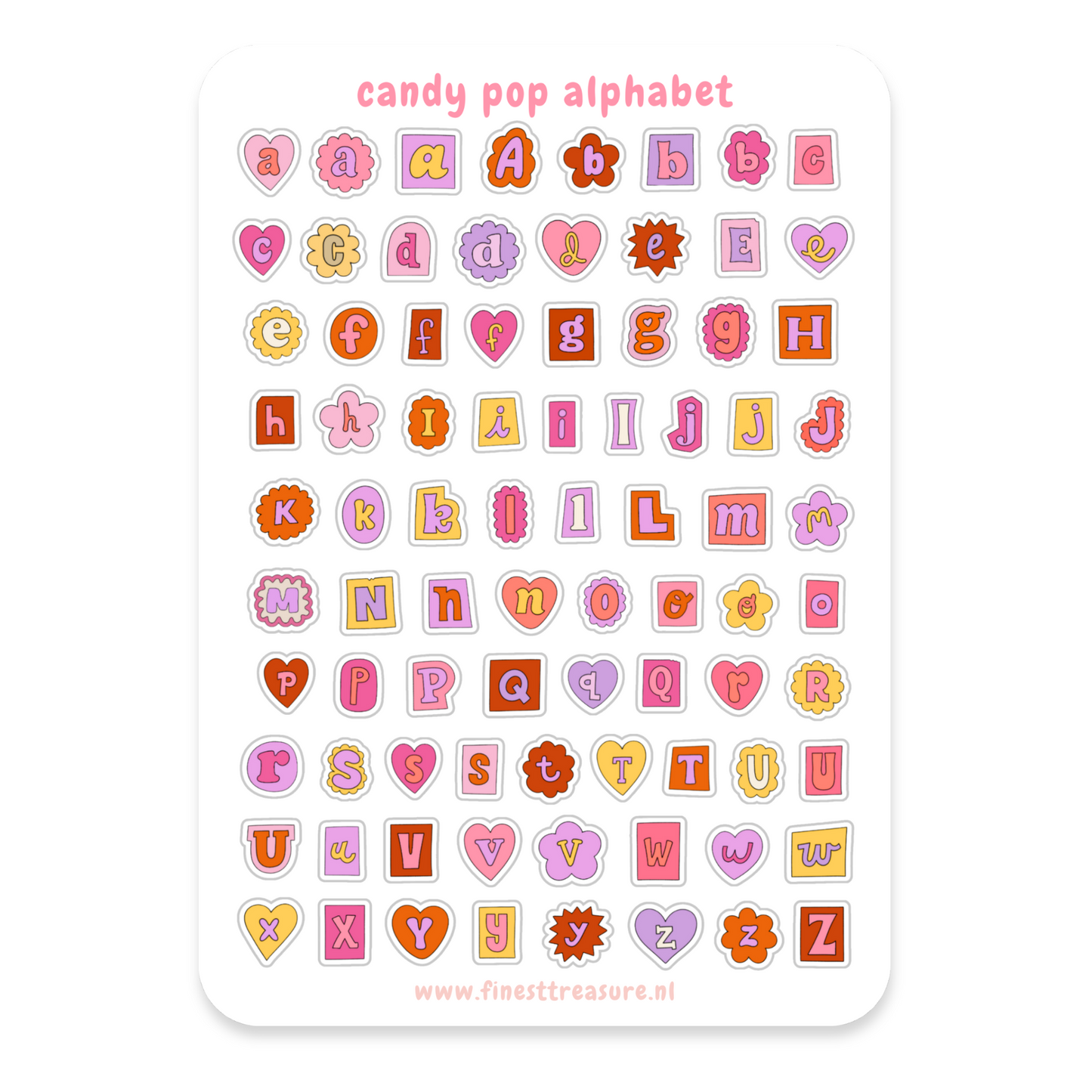 Sticker sheet Playful Alphabet