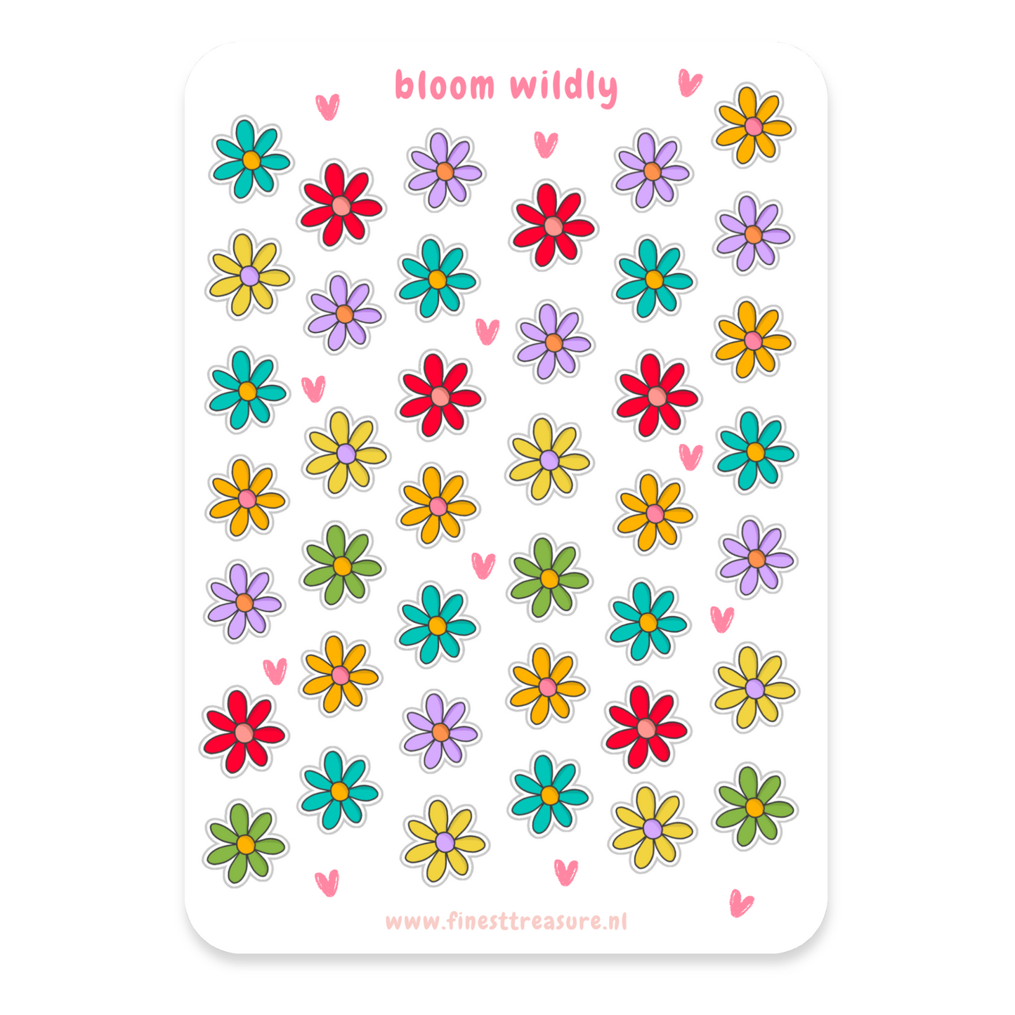 Stickervel Bloom Wildly