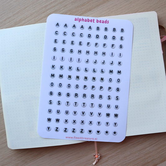 Stickervel Alphabet Beads