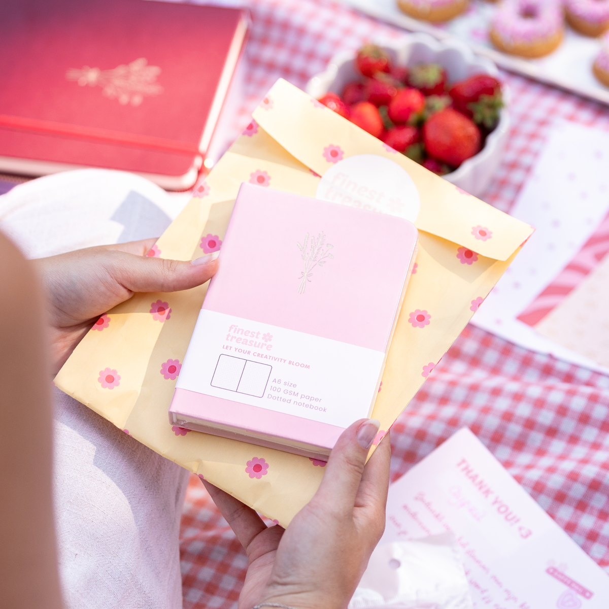 Bloom Pocket Journal A6 - Pink