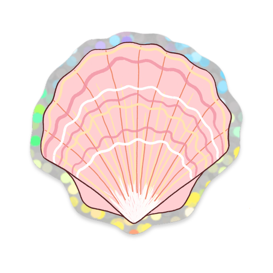 Glitter Sticker Schelp