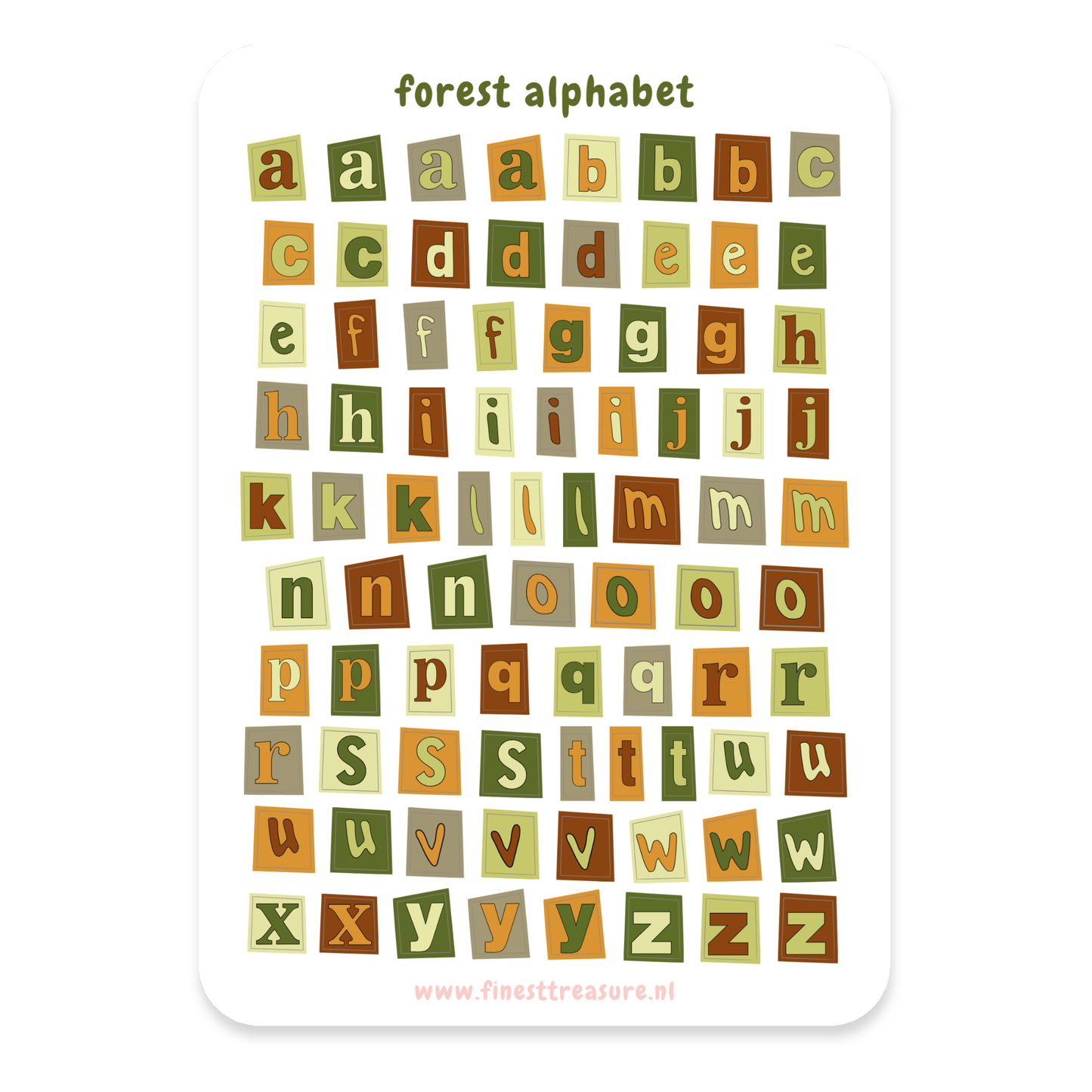 Stickervel Forest Alphabet
