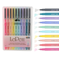 Marvy Uchida Le Pen Pastellfarben 10-teiliges Set 0,3 mm in stabilem Aufbewahrungskoffer