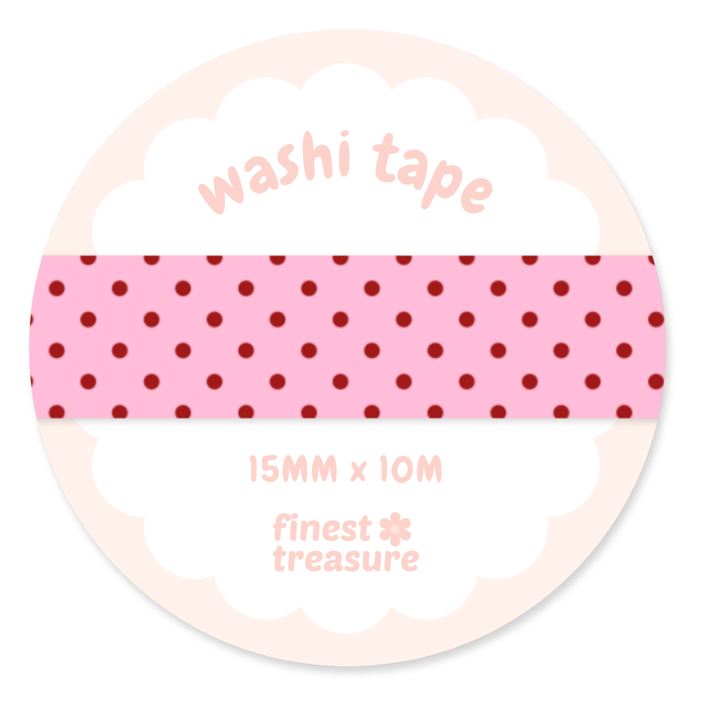 Polka Dots Pink Washi Tape