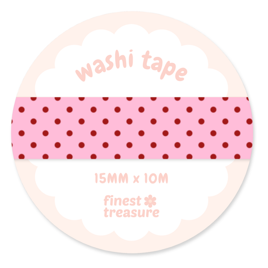 Polka Dots Pink Washi Tape