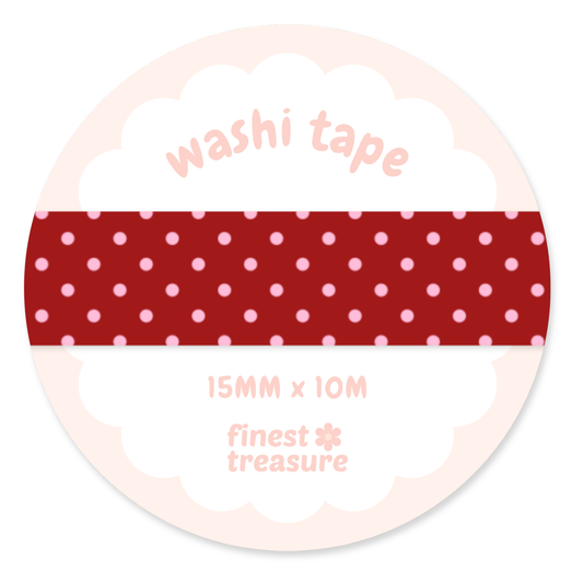 Polka Dots Red Washi Tape
