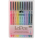Marvy Uchida Le Pen Pastellfarben 10-teiliges Set 0,3 mm in stabilem Aufbewahrungskoffer