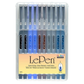 Marvy Uchida Le Pen Earth Tone 10-teiliges Set 0,3 mm in stabilem Aufbewahrungskoffer