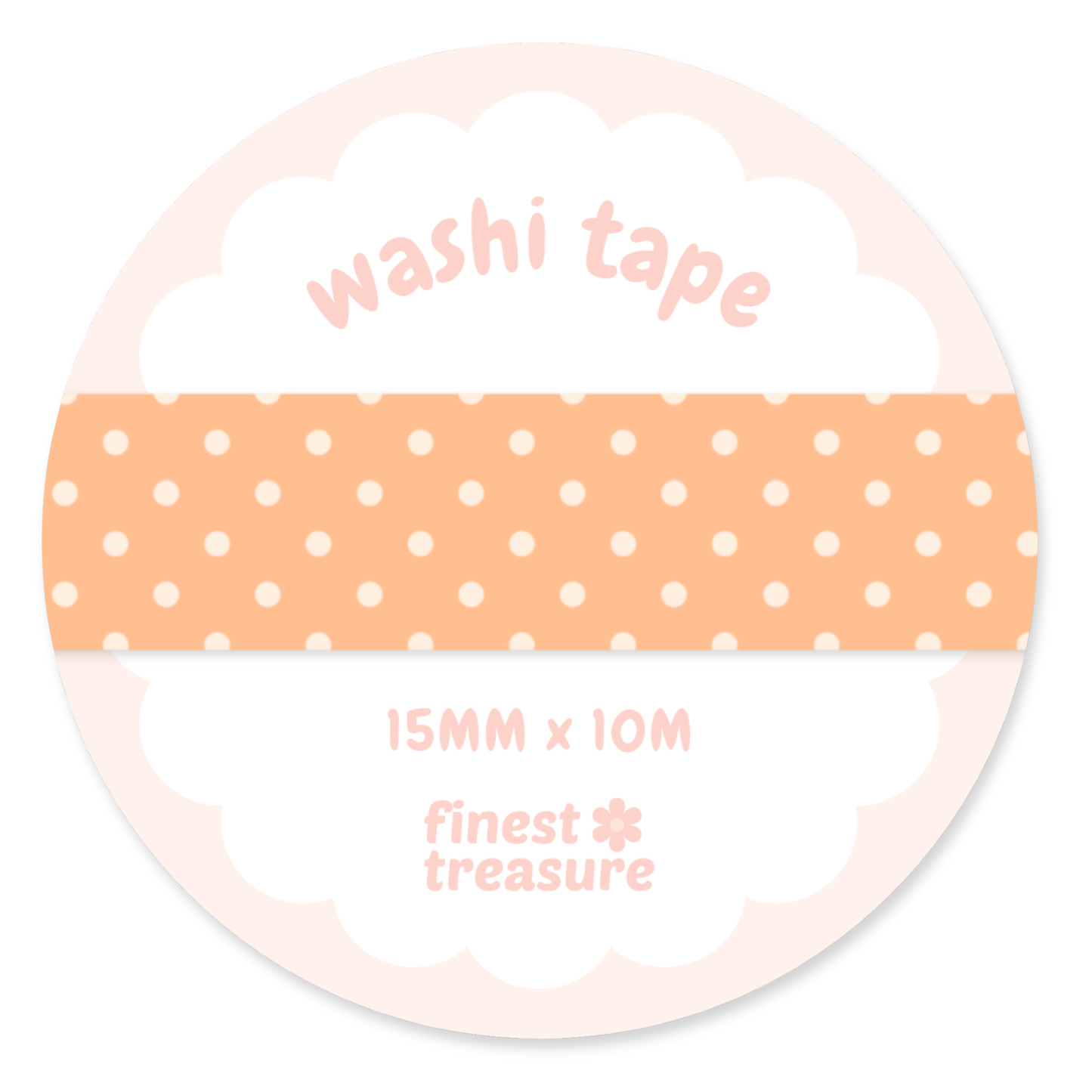 Polka Dots Orange Washi Tape