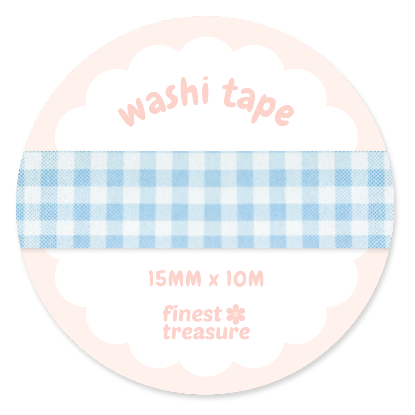 Blue Gingham Washi Tape