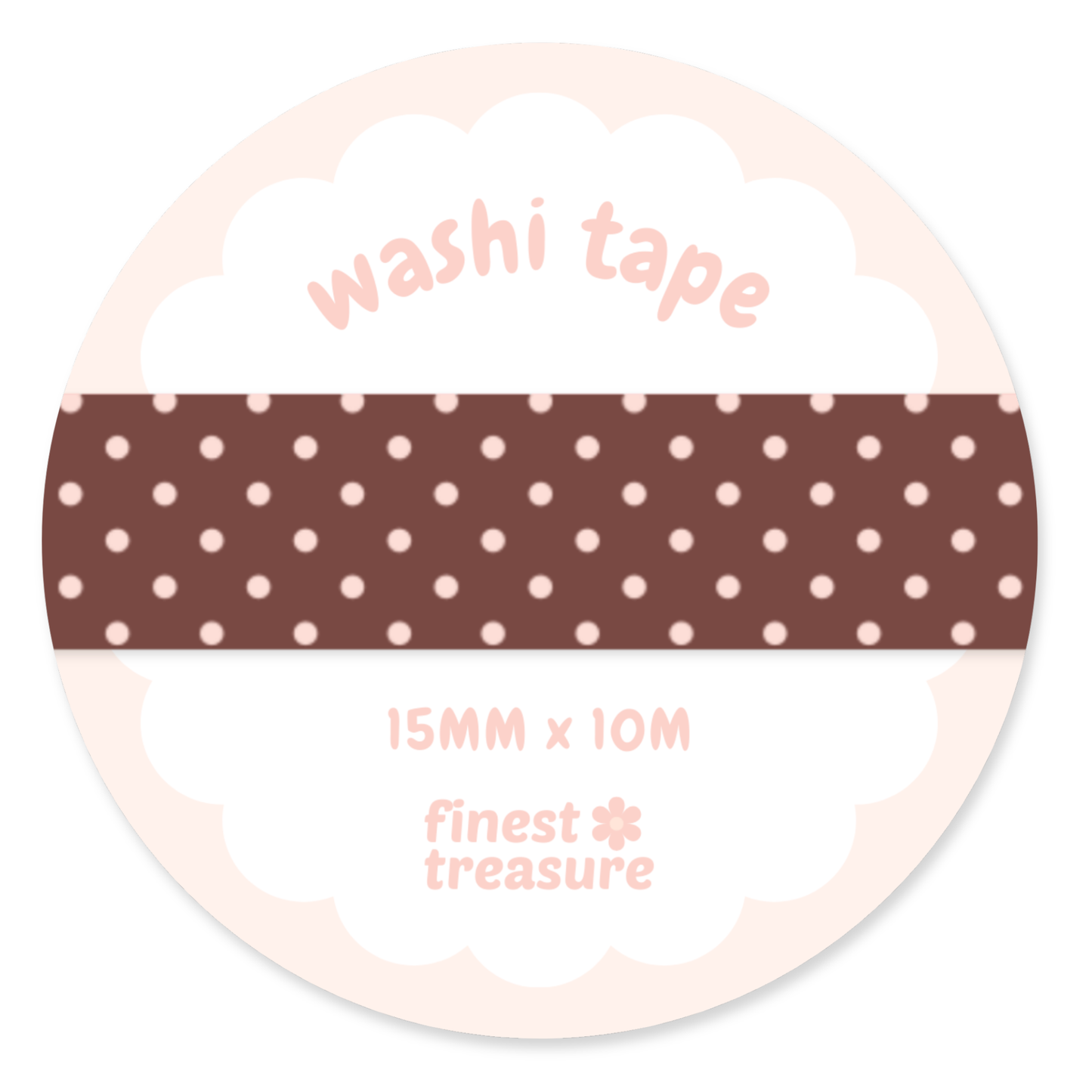 Polka Dots Brown Washi Tape