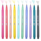Marvy Uchida Le Pen Pastellfarben 10-teiliges Set 0,3 mm in stabilem Aufbewahrungskoffer