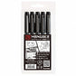 Kuretake ZIG CARTOONIST MANGAKA Black 5 Set