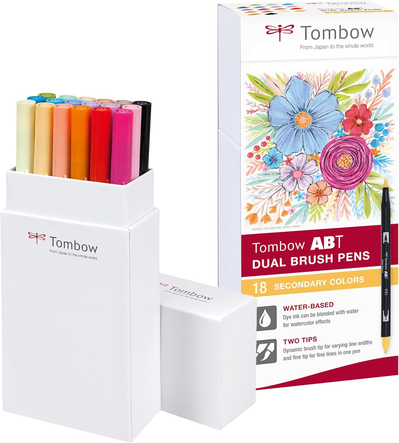 ABT Dual Brush Pen set van 18 Secondary Colors (waterbasis)