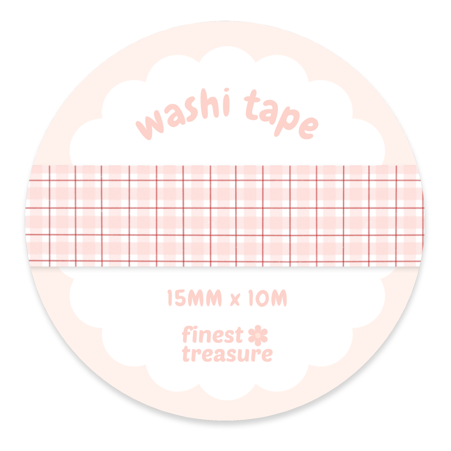 Nastro Washi Griglia Blush