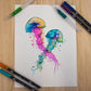 ABT Dual Brush Pen set van 6 primaire kleuren (waterbasis)
