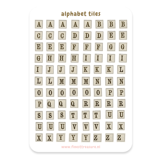 Stickervel Alphabet Tiles