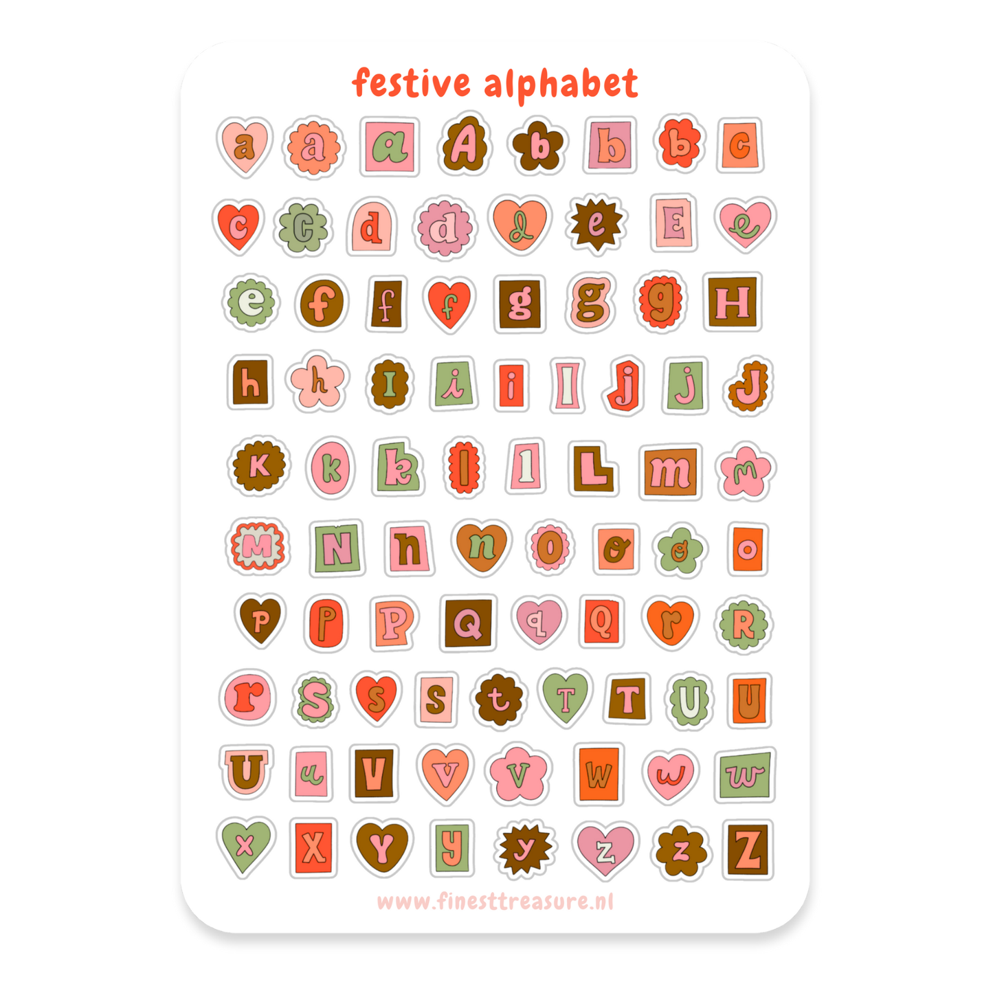 Stickervel Festive Alphabet