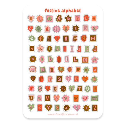 Stickervel Festive Alphabet