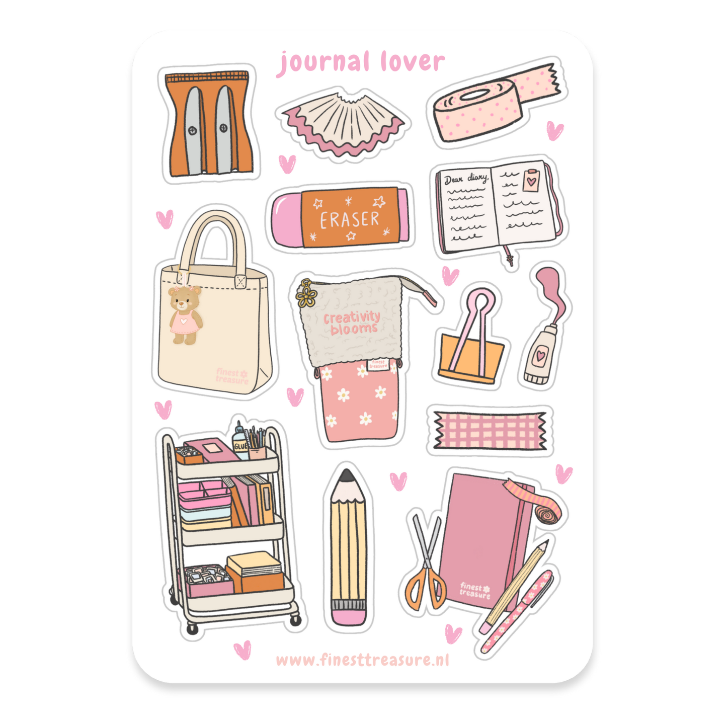 Sticker Sheet Journal Lover