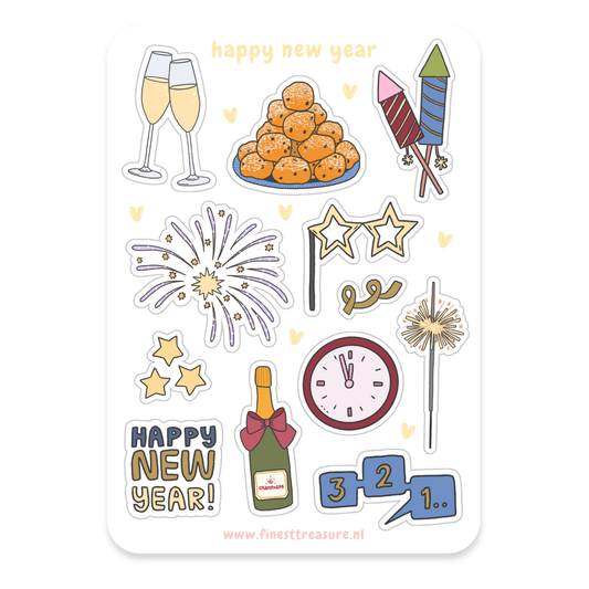 Stickervel Happy New Year