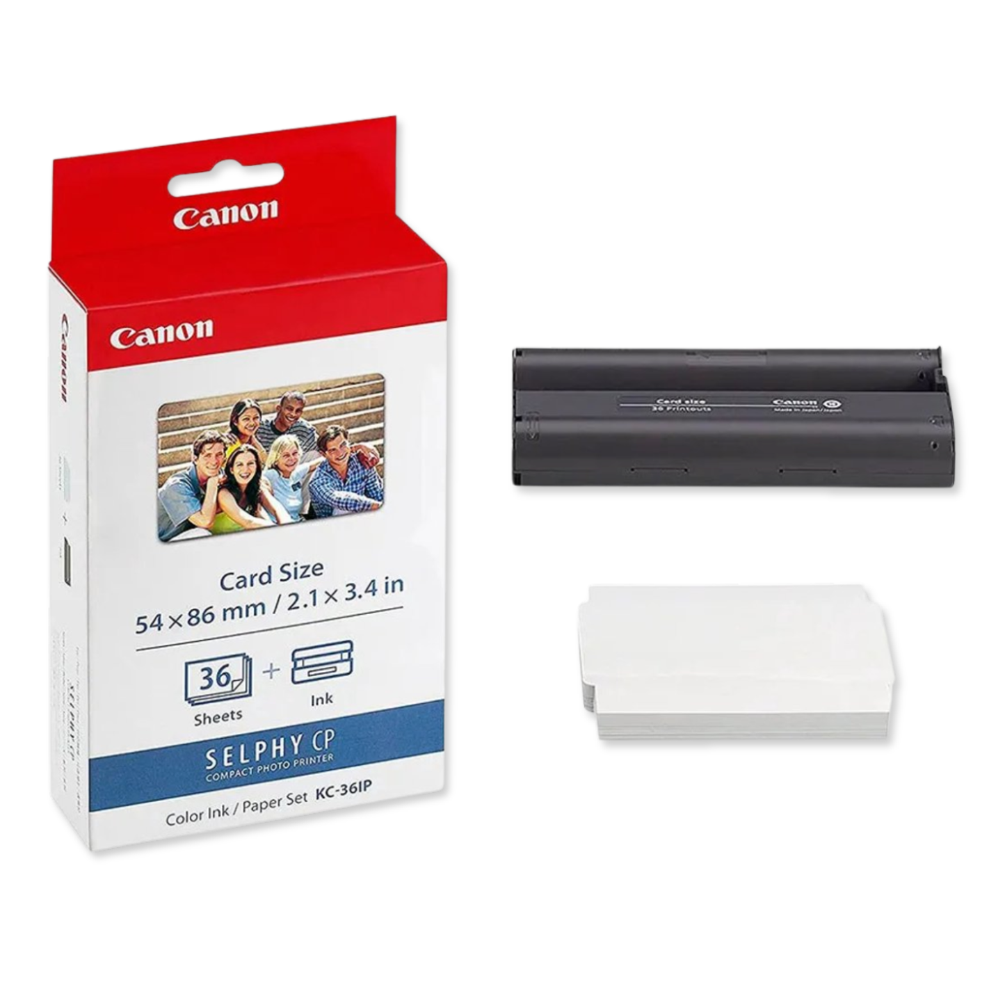 Cartuccia d'inchiostro Canon KC-36IP + carta formato carta di credito - 36 stampe