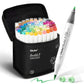 Ohuhu Honolulu B 104 Farben Alkoholmarker, Pinsel- und Feinspitze