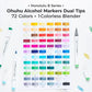 Ohuhu Honolulu B 104 Farben Alkoholmarker, Pinsel- und Feinspitze