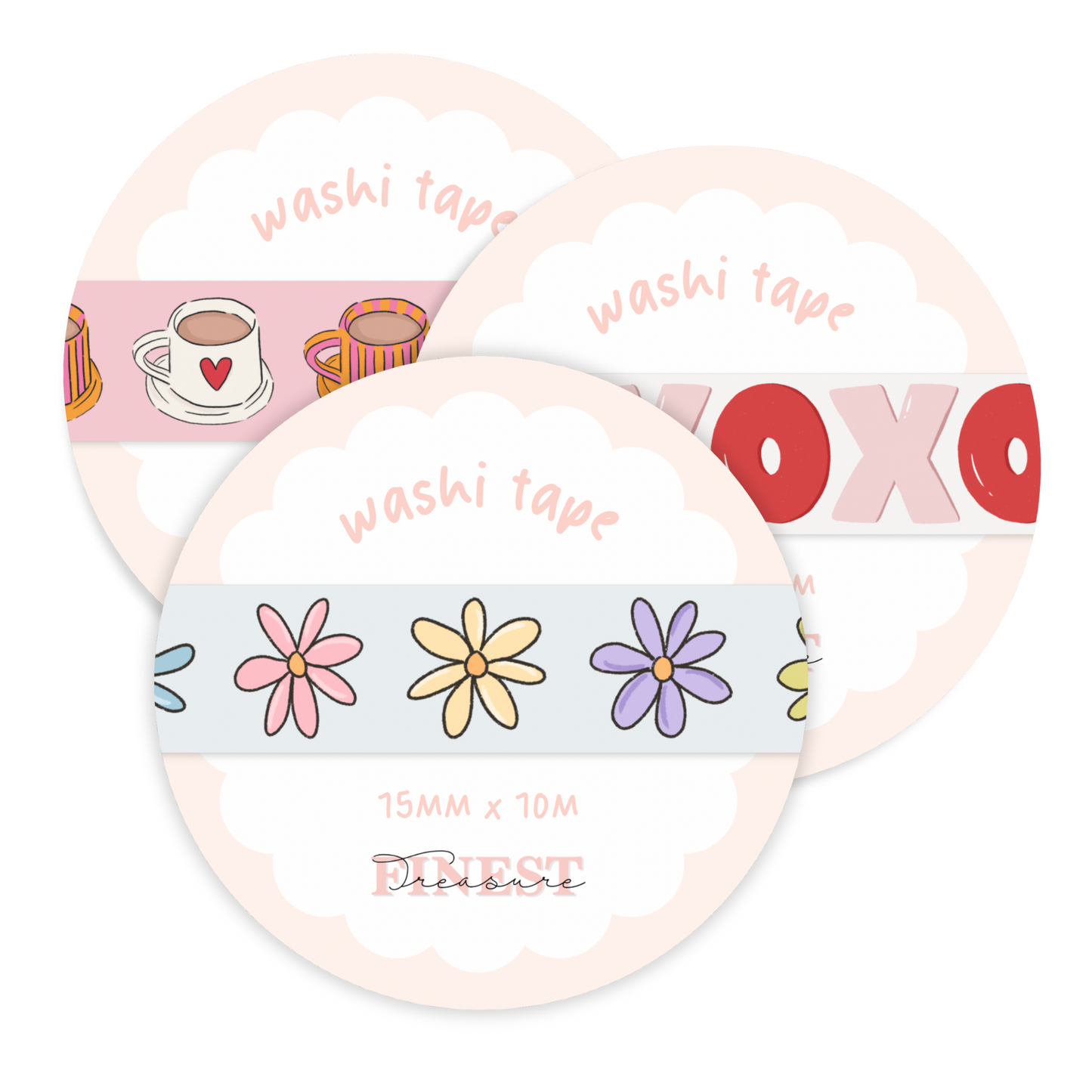 Washi Tape Bundel (3 stuks) 10% korting