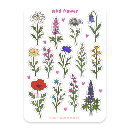 Stickervel Wild Flower