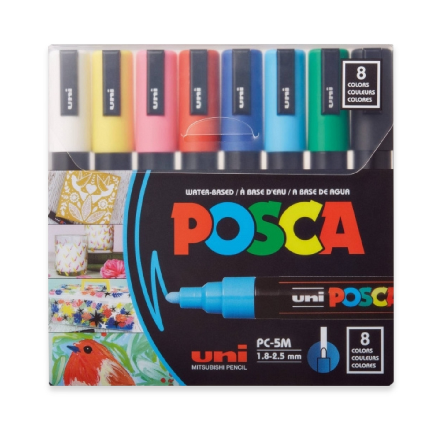 Uni Posca Paintmarker PC-5M-8 – set van 8