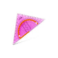 Geodriehoek Aristo GEOflex 14cm flexibel Neon roze