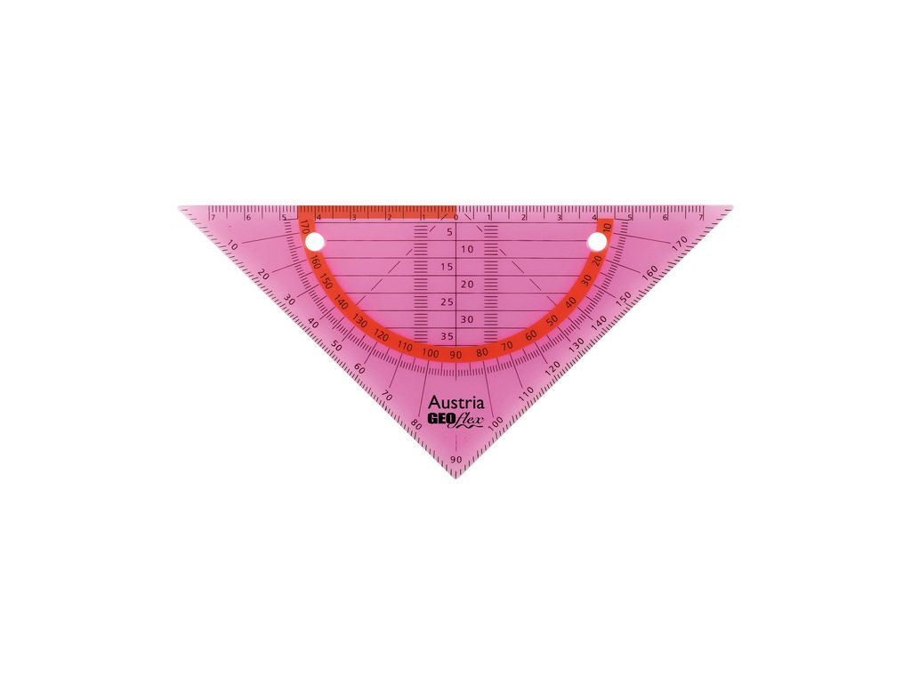 Geodriehoek Aristo GEOflex 14cm flexibel Neon roze