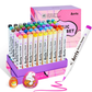 Arrtx Acrylic Markers - 60 Saturated Colors kleurswatches overzicht met doos