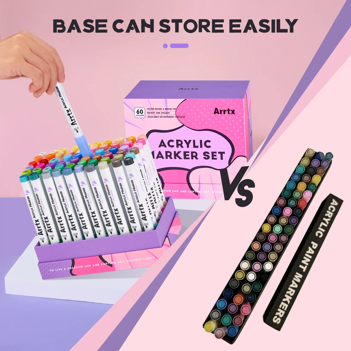 Arrtx Acrylic Markers - Perfect for DIY Art Projects op paper, plastic, canvas en DIY