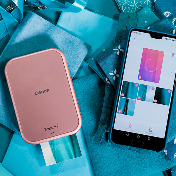 Canon Zoemini 2 Rose Gold – in gebruik met smartphone