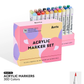 Arrtx Acrylic Marker Set 30 kleuren brush tip in roze displaydoos