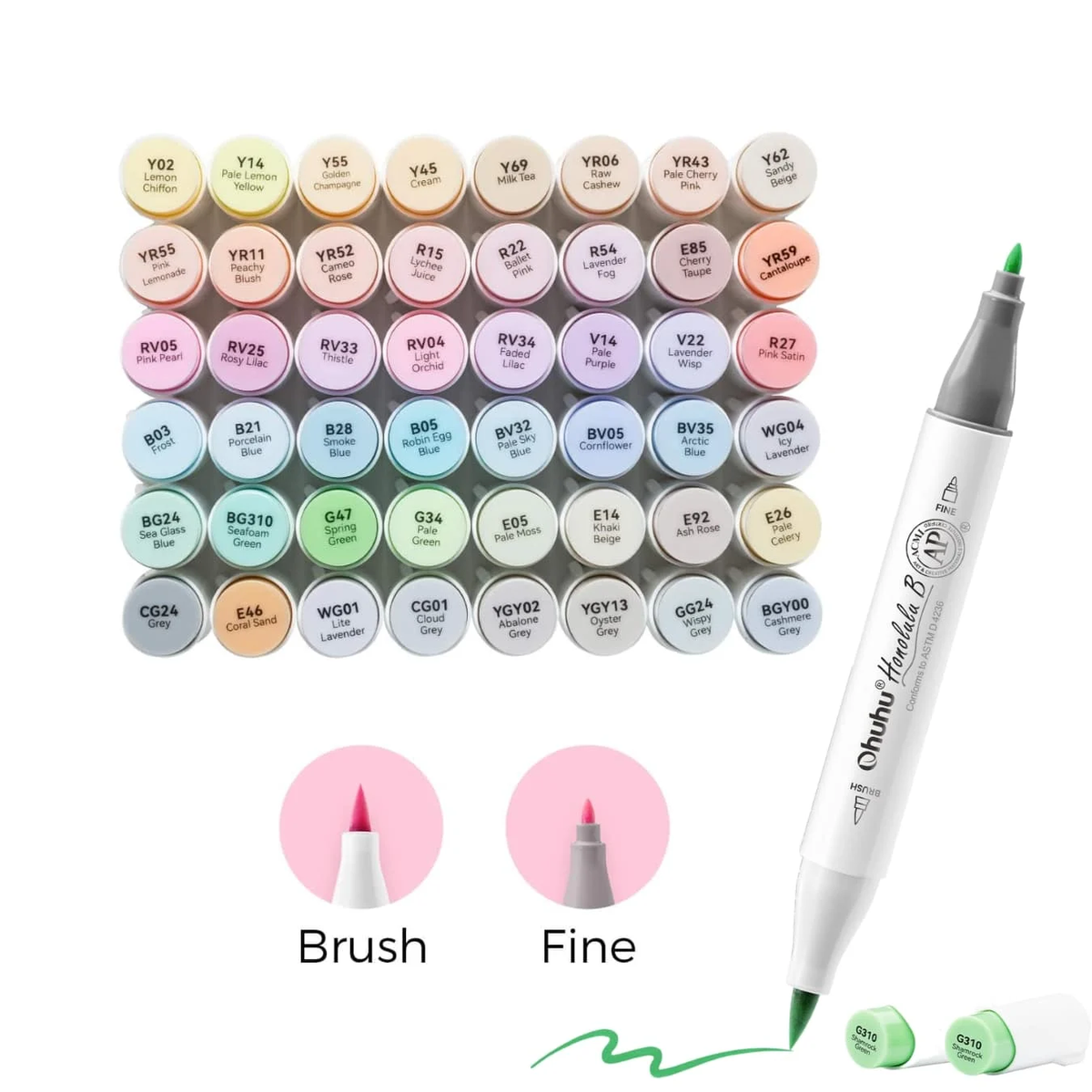 Ohuhu Honolulu B 48 Pastel kleuren set – Sweetness