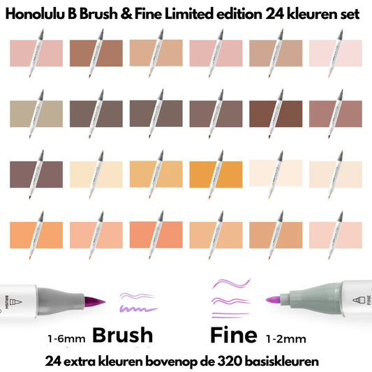 Ohuhu Honolulu B 24 kleuren set – kleurenoverzicht