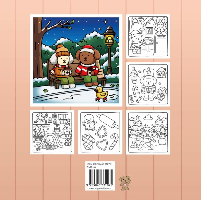 Achterkant Kokoro Christmas kleurboek