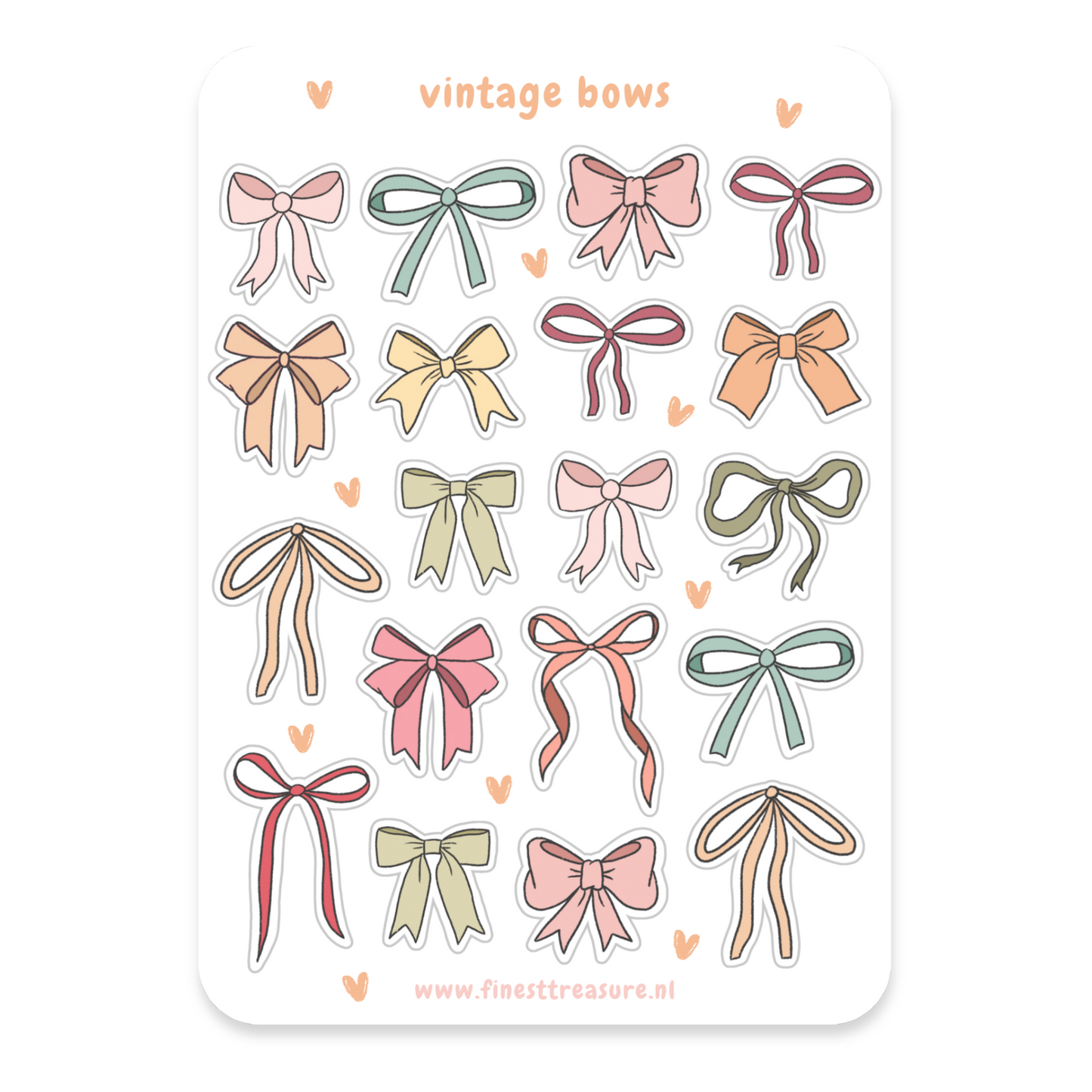 Stickervel Vintage Bows